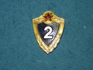 Нагрудный знак из алюминия для классных специалистов рядового и сержантского состава всех родов войск
