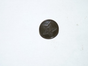 Пуговицы из аминопласта защитного цвета диаметром 22 мм с ушком